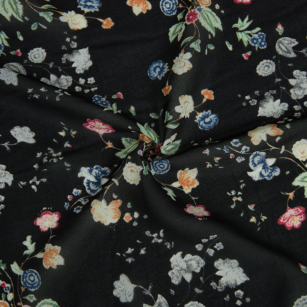 Polyester Flower Pattern Chiffon Fabric - Kool Fabrics