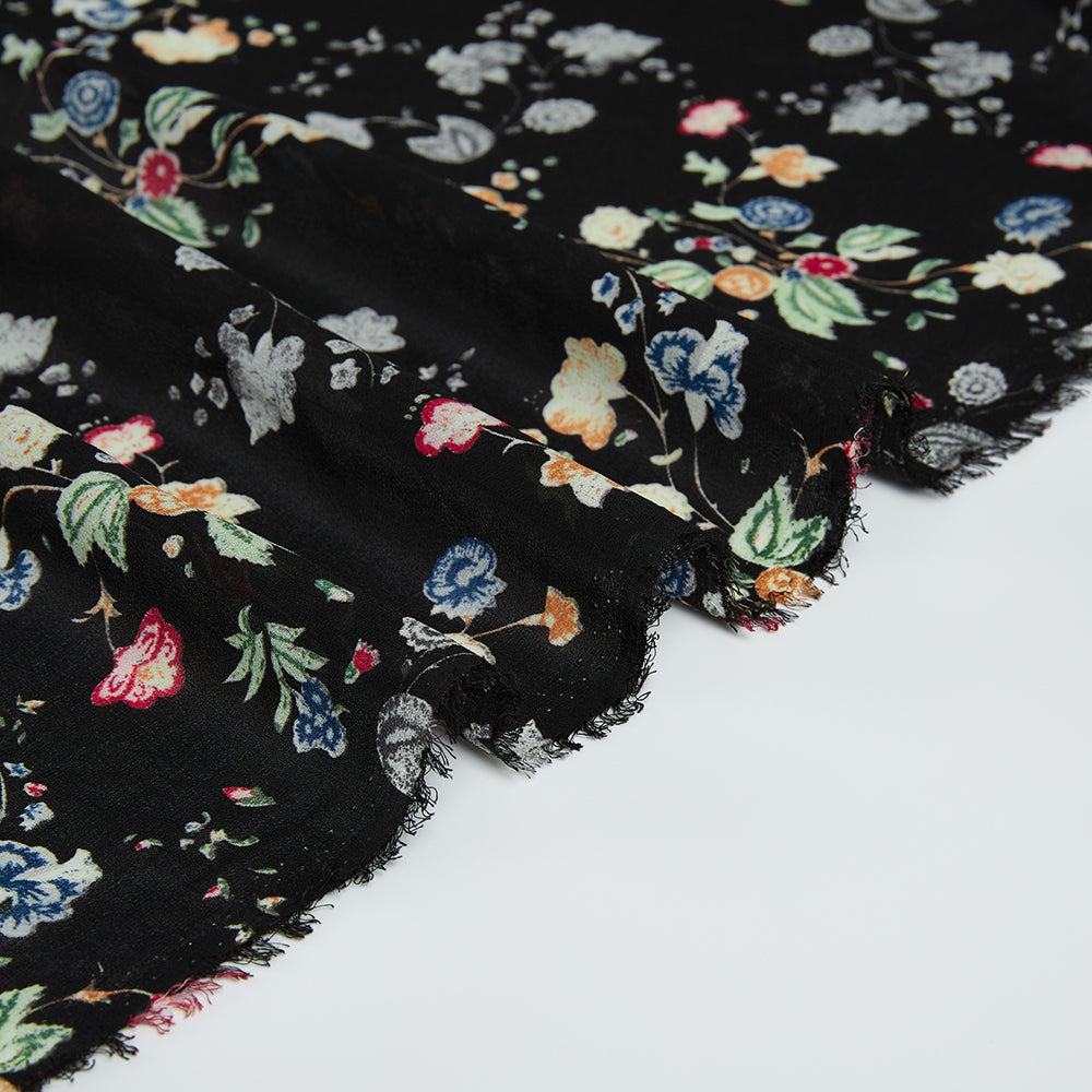 Polyester Flower Pattern Chiffon Fabric - Kool Fabrics