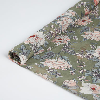 Polyester Flower Pattern Chiffon Fabric - Kool Fabrics