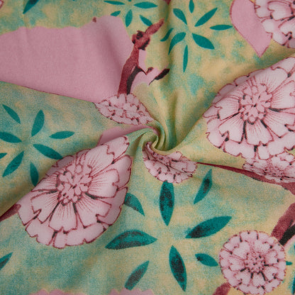 Polyester Flower Pattern Printed Fabric - Kool Fabrics