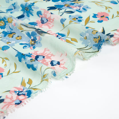 Polyester Flower Pattern Chiffon Fabric - Kool Fabrics