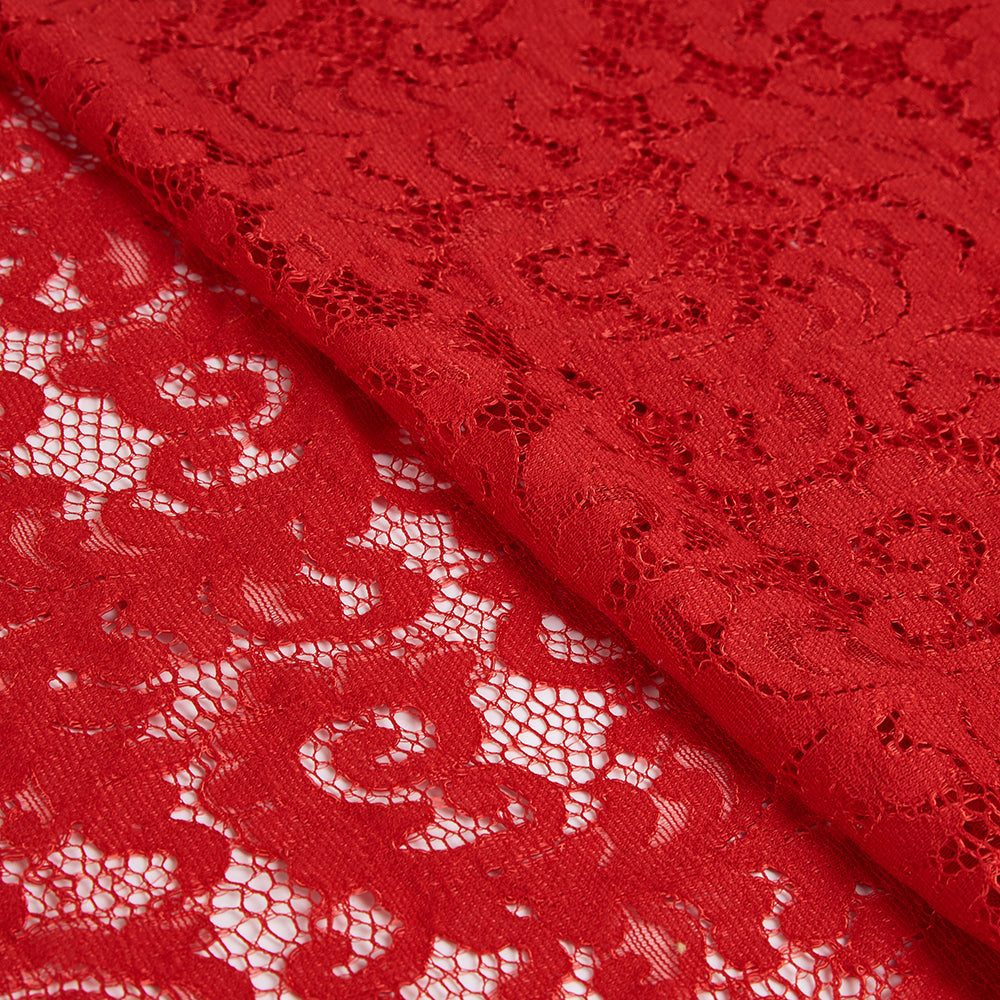 Cotton Polyester Flower Pattern Lace Fabric - Kool Fabrics