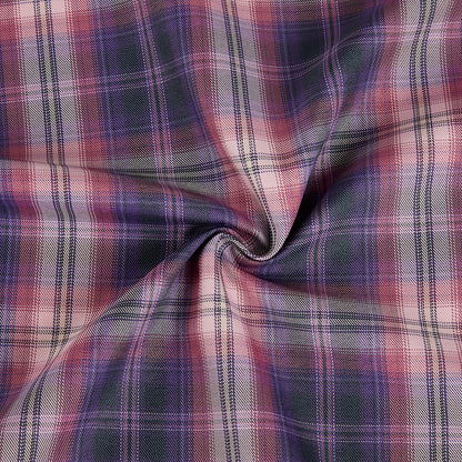 Polyester Check Pattern Twill Fabric