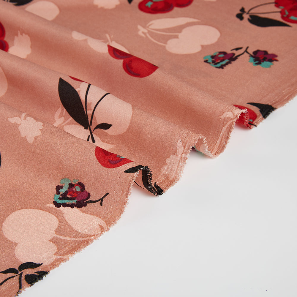 Polyester Fruit Pattern Chiffon Fabric