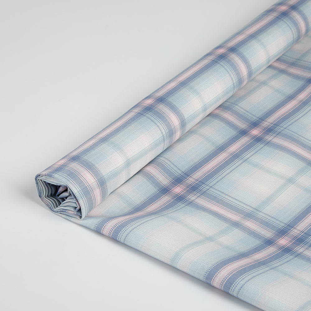 Polyester Check Pattern Twill Fabric