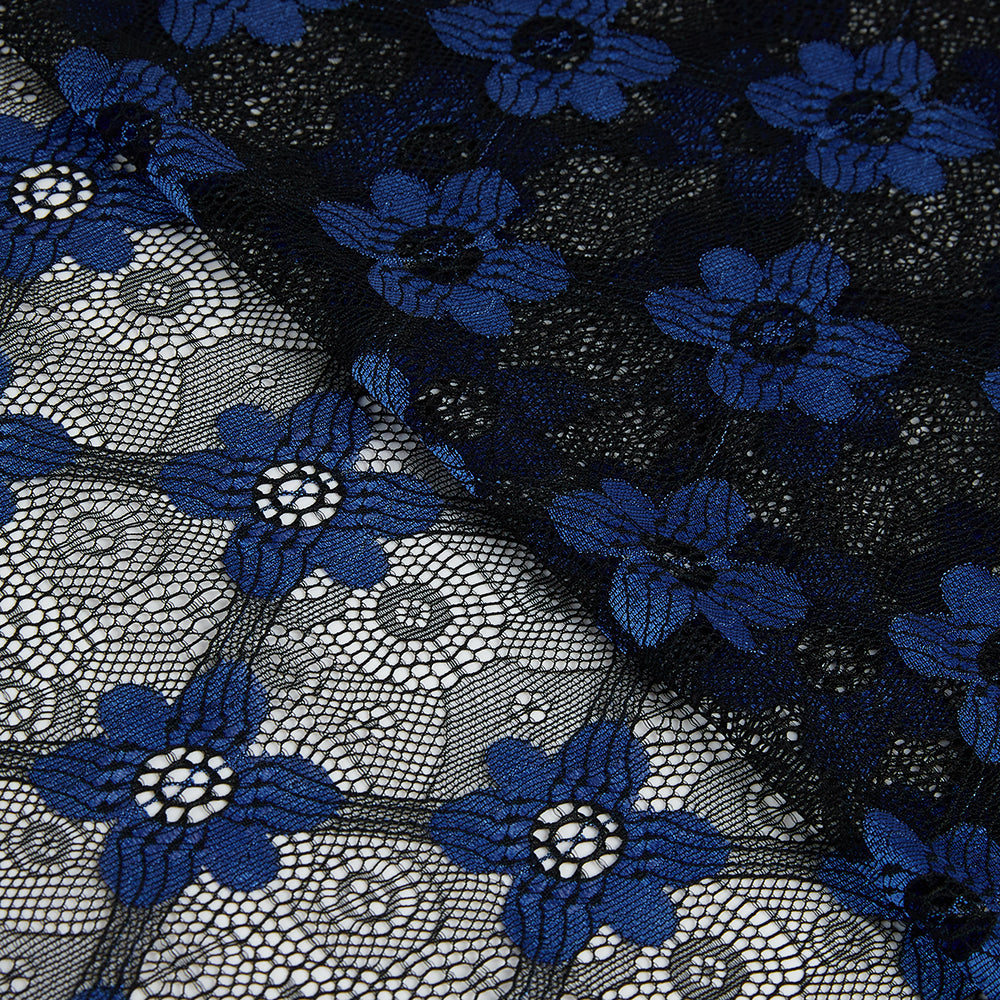 Nylon Flower Pattern Lace Fabric