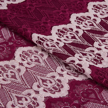 Nylon Flower Pattern Lace Fabric