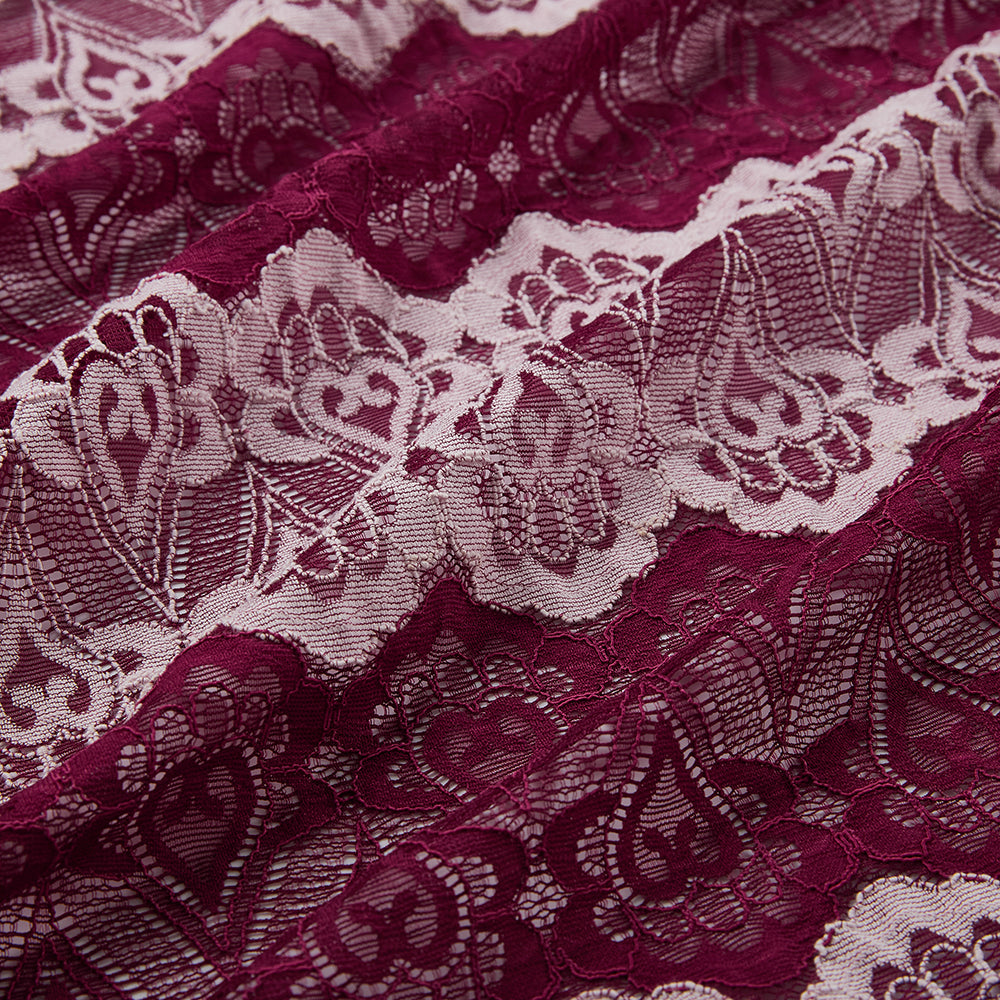 Nylon Flower Pattern Lace Fabric