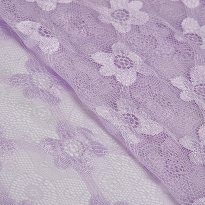 Nylon Flower Pattern Lace Fabric