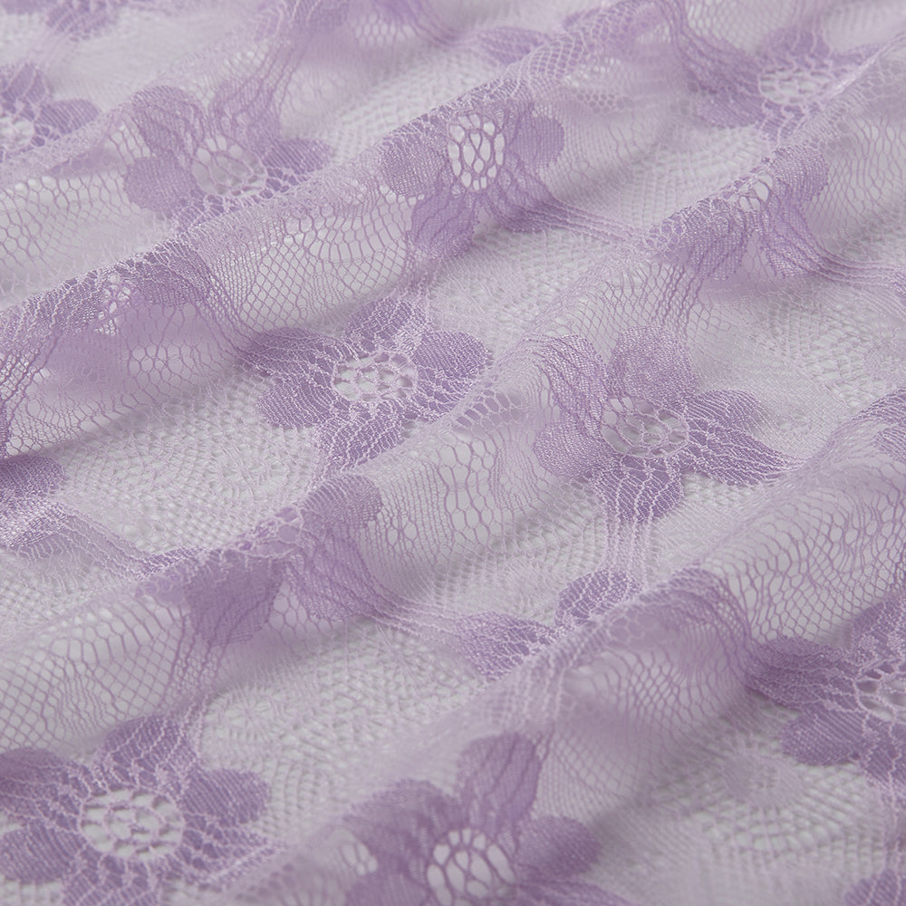 Nylon Flower Pattern Lace Fabric