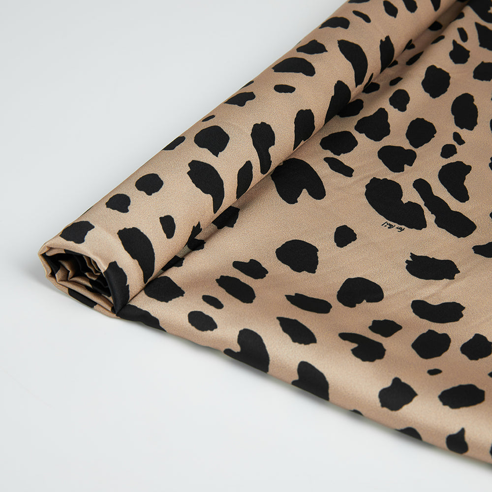 Polyester Animal Print Pattern Satin Fabric