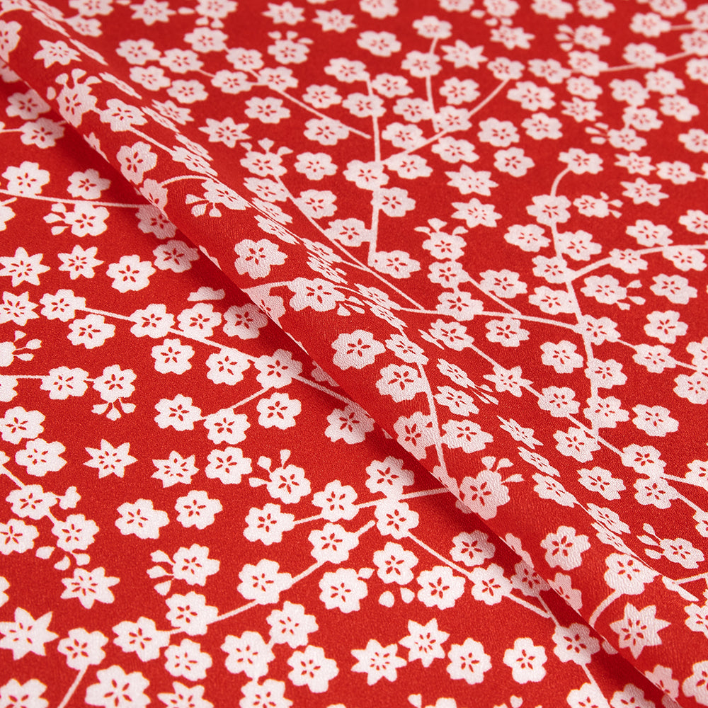 Polyester Spandex Flower Pattern Printed Fabric