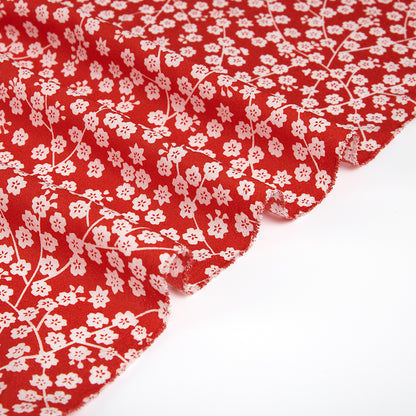 Polyester Spandex Flower Pattern Printed Fabric