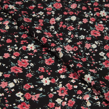 Polyester Flower Pattern Chiffon Fabric