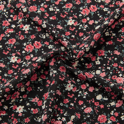 Polyester Flower Pattern Chiffon Fabric