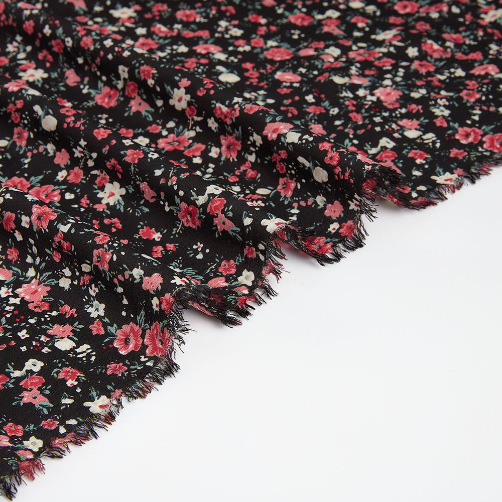 Polyester Flower Pattern Chiffon Fabric