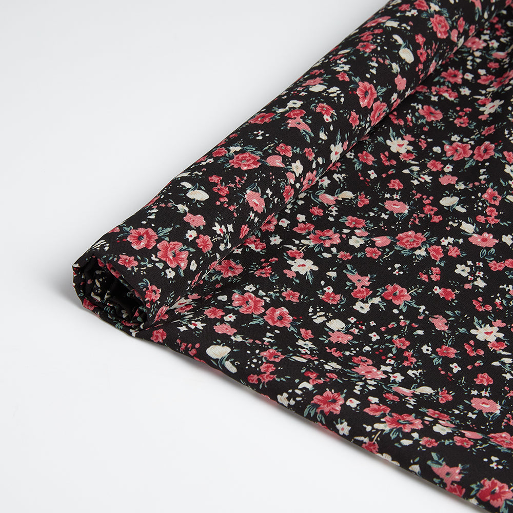 Polyester Flower Pattern Chiffon Fabric