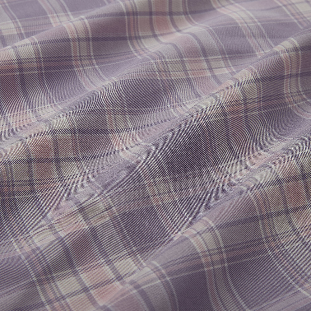 Polyester Check Pattern Twill Fabric