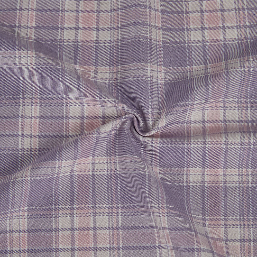 Polyester Check Pattern Twill Fabric