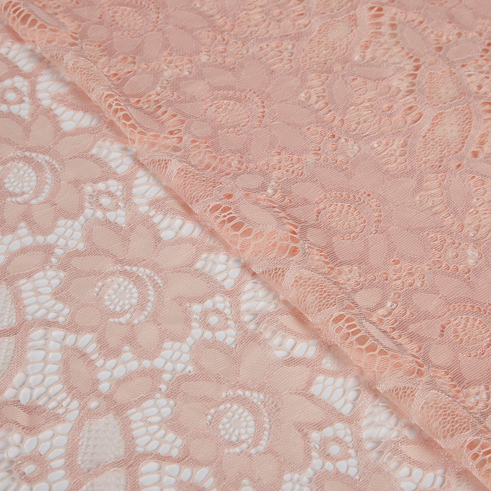 Nylon Flower Pattern Lace Fabric