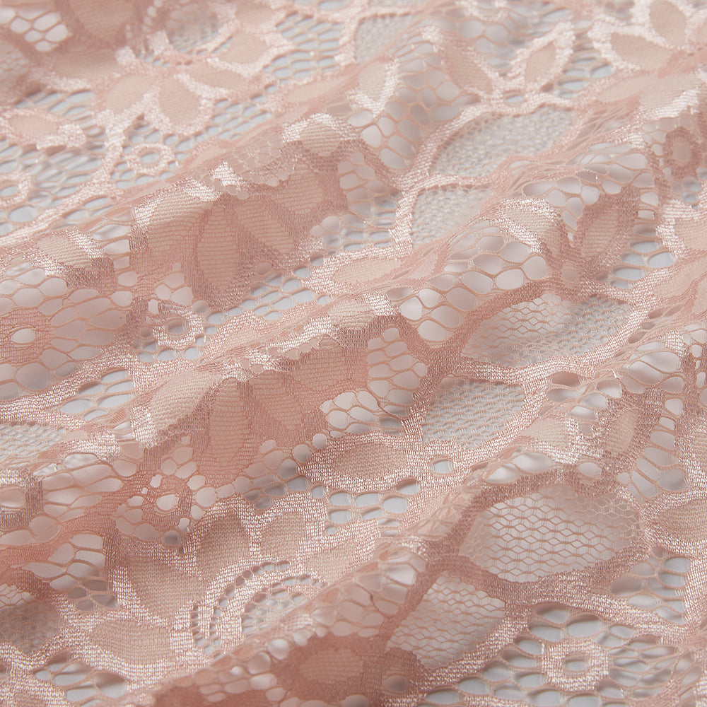 Nylon Flower Pattern Lace Fabric