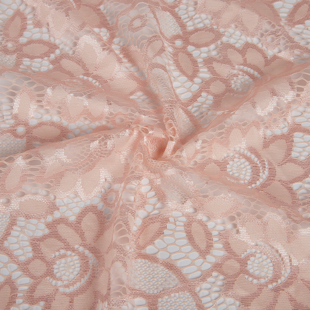 Nylon Flower Pattern Lace Fabric