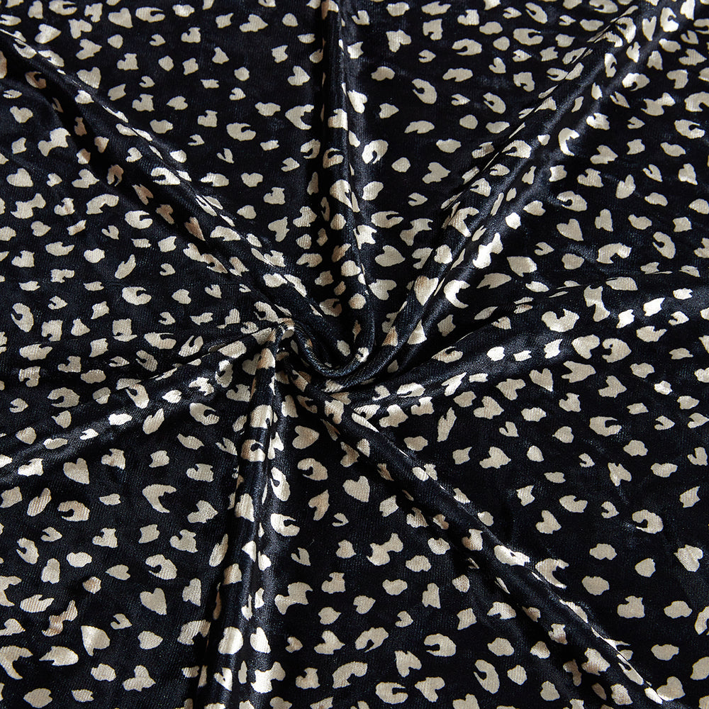 Polyester Spandex Flower Pattern Fabric