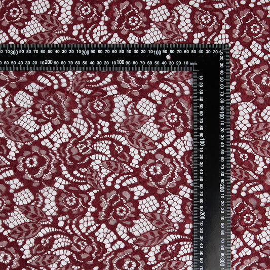 Nylon Flower Pattern Lace Fabric