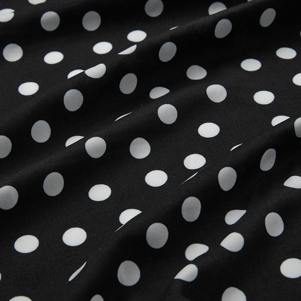 Polyester Polka Dot Pattern Printed Fabric