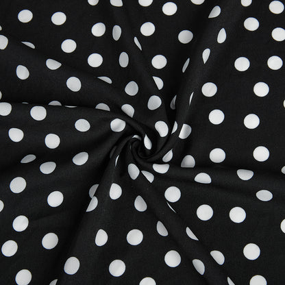 Polyester Polka Dot Pattern Printed Fabric