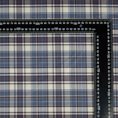 Polyester Check Pattern Twill Fabric