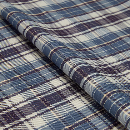 Polyester Check Pattern Twill Fabric