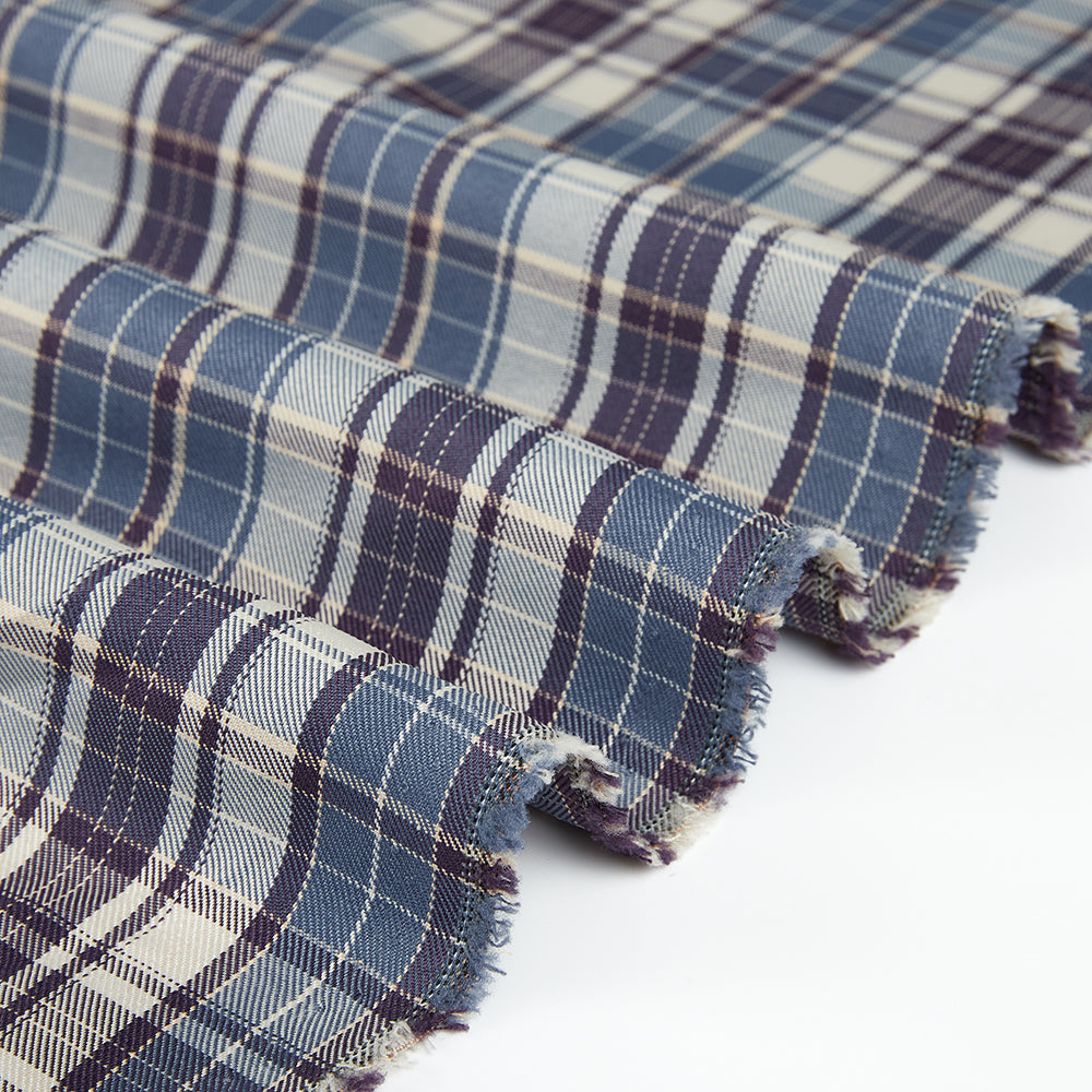 Polyester Check Pattern Twill Fabric