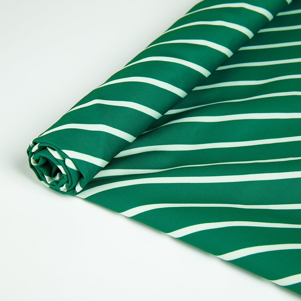 Polyester Stripes Pattern Satin Fabric