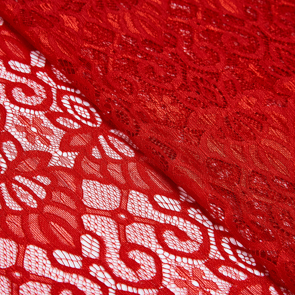 Nylon Flower Pattern Lace Fabric