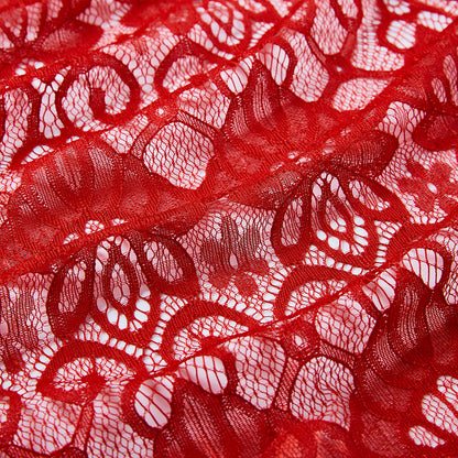 Nylon Flower Pattern Lace Fabric