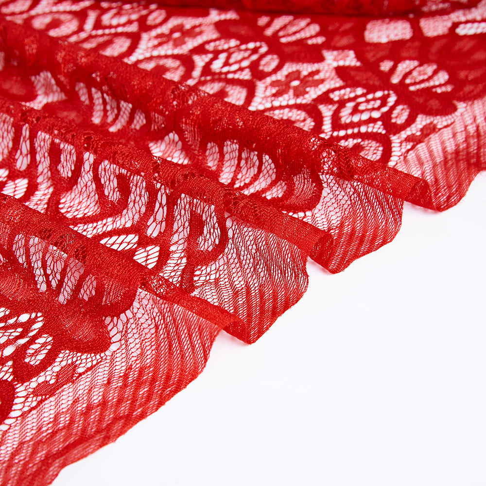 Nylon Flower Pattern Lace Fabric