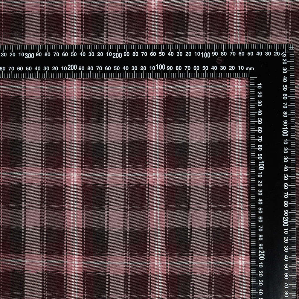 Polyester Check Pattern Twill Fabric