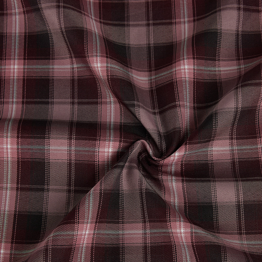 Polyester Check Pattern Twill Fabric