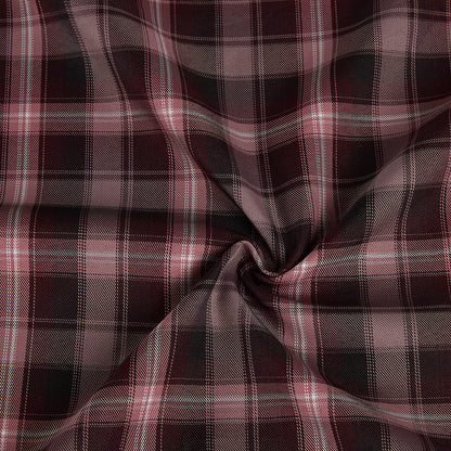 Polyester Check Pattern Twill Fabric