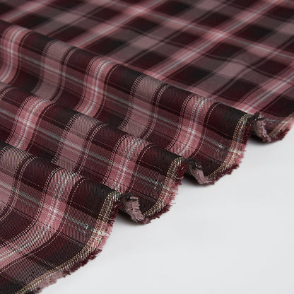 Polyester Check Pattern Twill Fabric