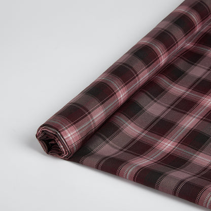 Polyester Check Pattern Twill Fabric