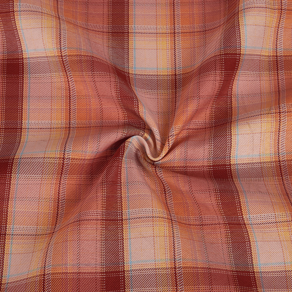 Polyester Check Pattern Twill Fabric