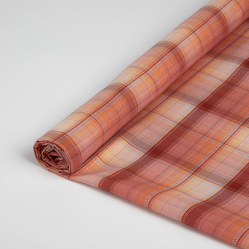 Polyester Check Pattern Twill Fabric